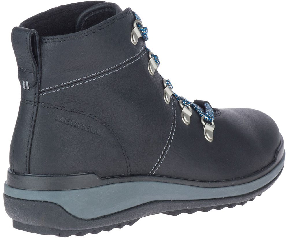 Botas Senhora - Merrell Snowcreek Lace Waterproof - Pretas - WTZ415392